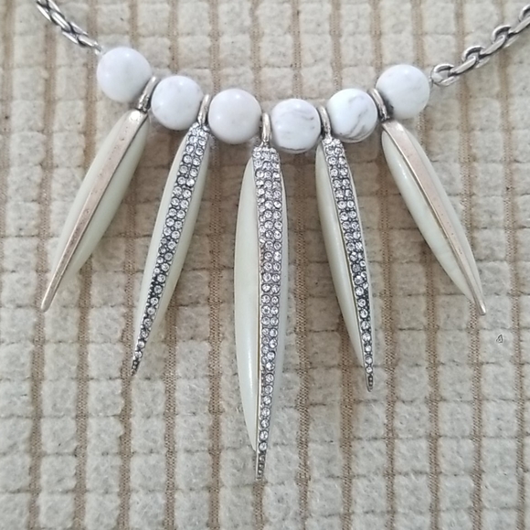 Chloe and Isabel Silver and White African Plains Pendant Necklace - Picture 2 of 2